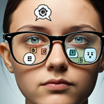 **

A person wearing glasses with lenses tinted in different colors, representing cognitive biases. The person is looking at a world that is distorted and fragmented. In the background, subtle symbols represent confirmation bias, framing effect, anchoring bias, availability heuristic, and cognitive dissonance. The overall mood is thought-provoking and slightly unsettling, emphasizing the subjective nature of perception.

**